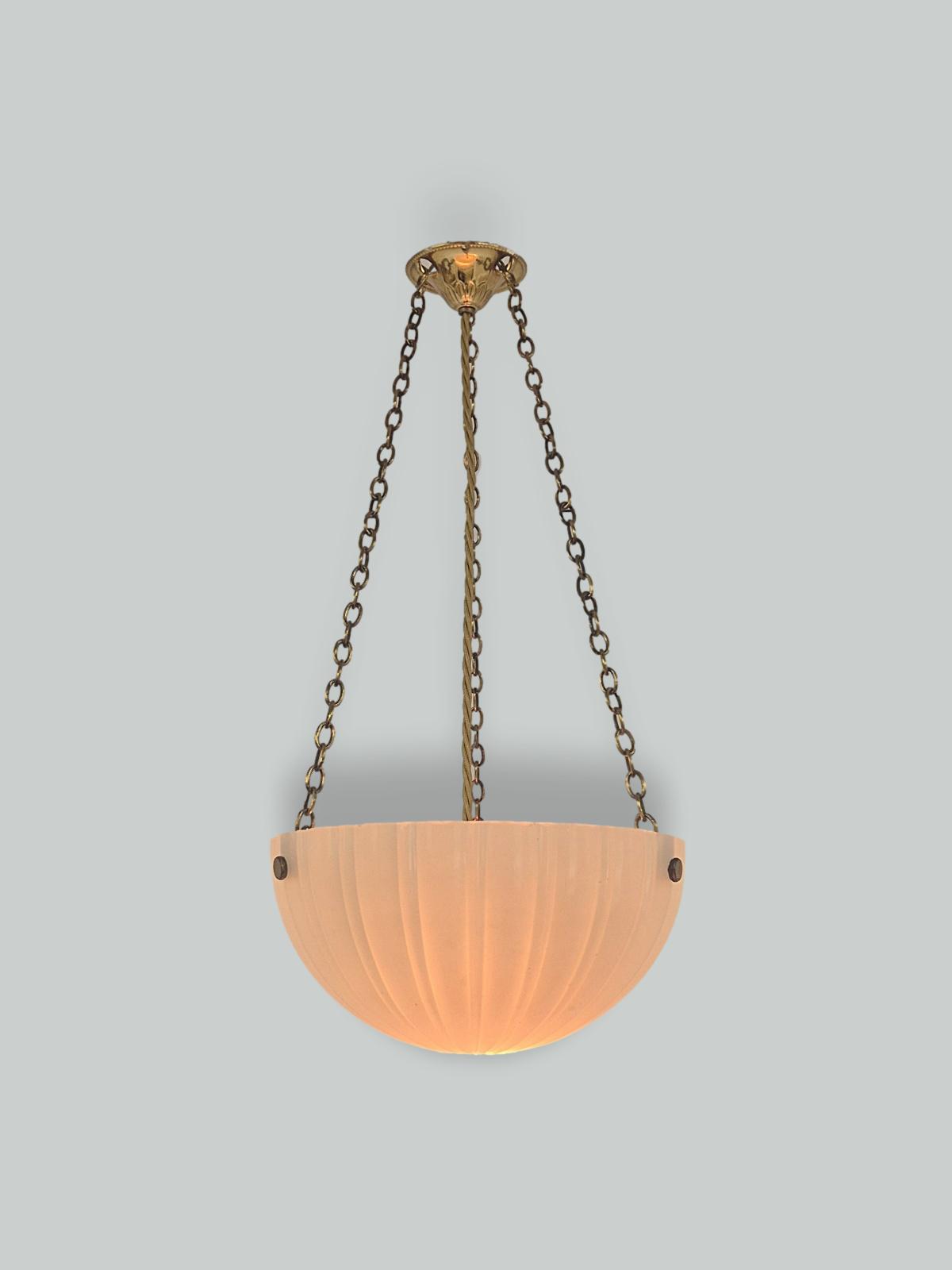 Jefferson & Co. | Small "Moonstone" Plafonnier | England c.1925