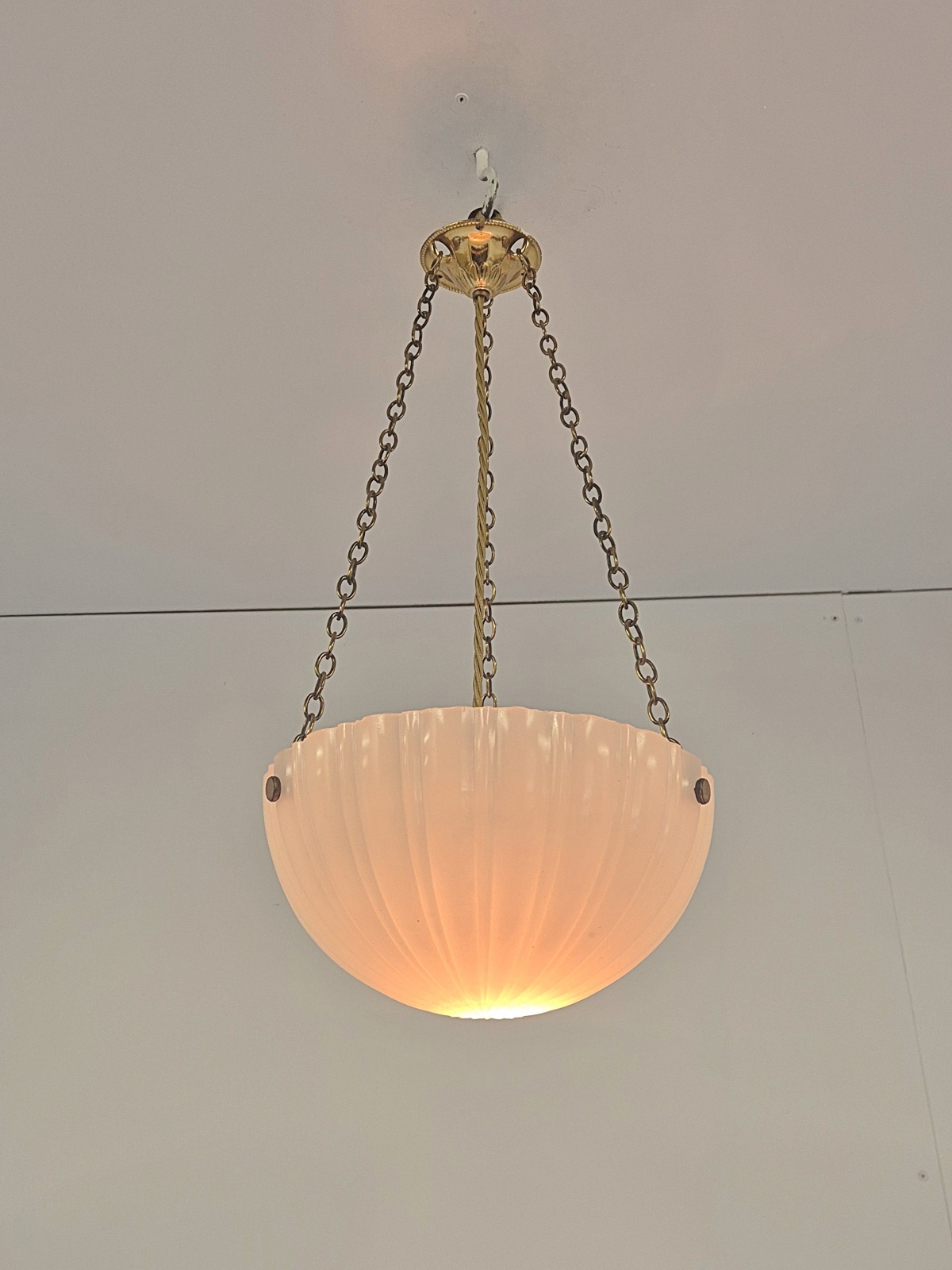 Jefferson & Co. | Small "Moonstone" Plafonnier | England c.1925 | SOLD - Image 4