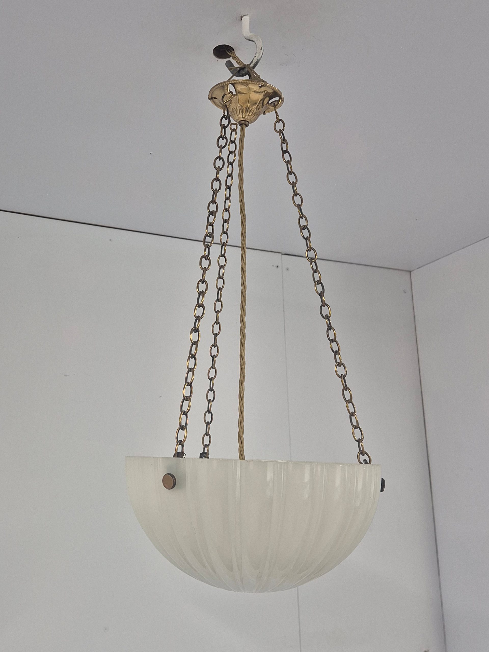 Jefferson & Co. | Small "Moonstone" Plafonnier | England c.1925 | SOLD - Image 7