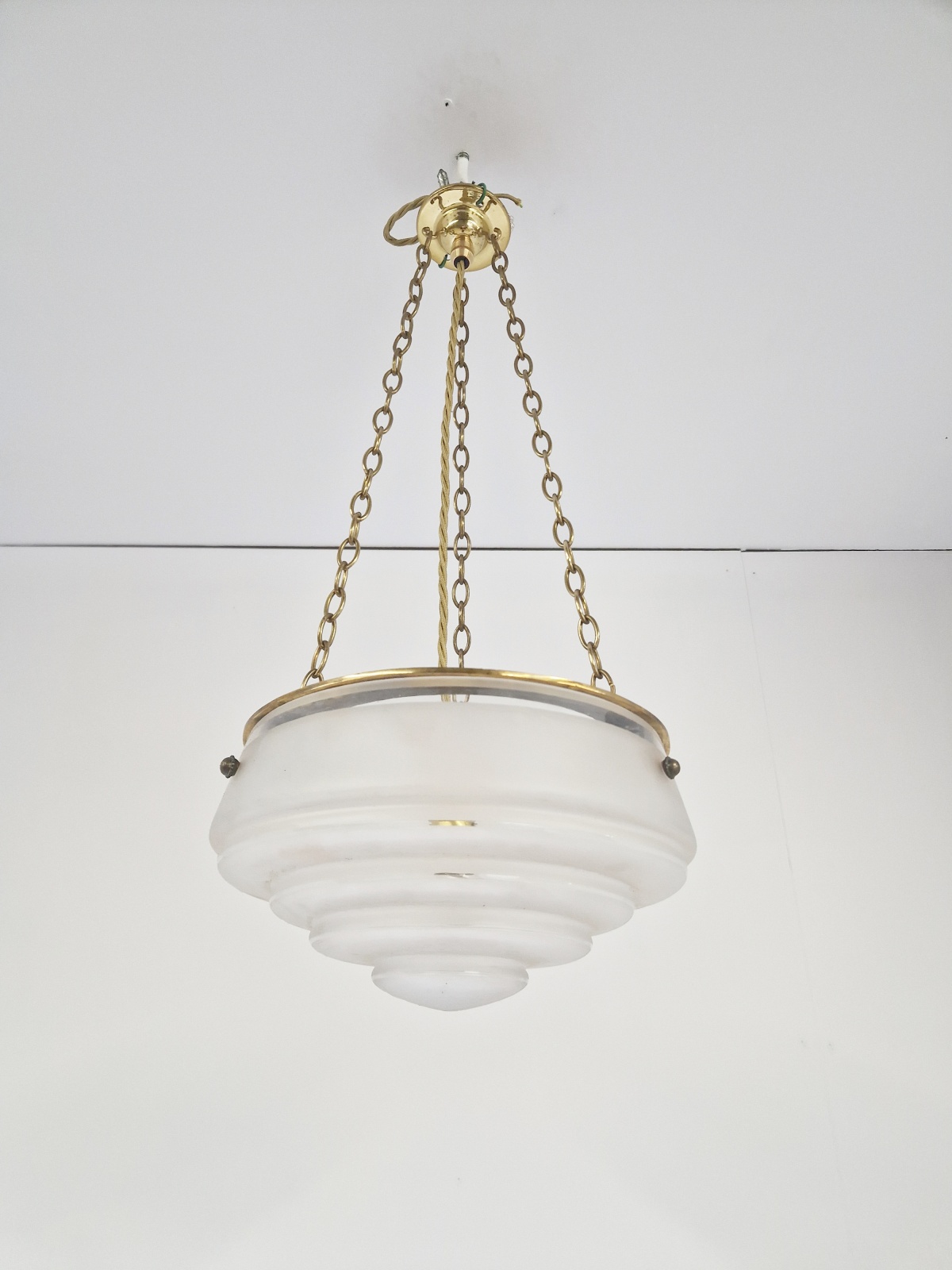 Style of Ernst-Marius Sabino | 2 Small Art Deco Plafonniers | France c.1930 - Image 5